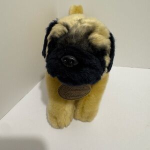 Yomiko Classics Pug Dog Plush Tan Black 10” Russ Stuffed Animal Pup Realistic